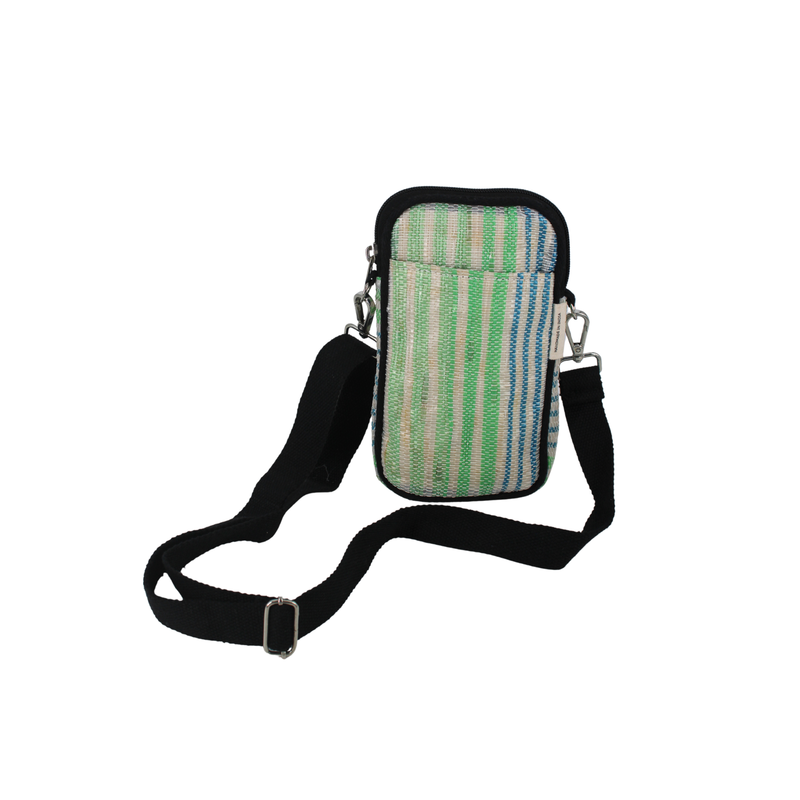 Upcycled Mobile Sling Bag (MSB0018) | Handwoven from Waste Plastic