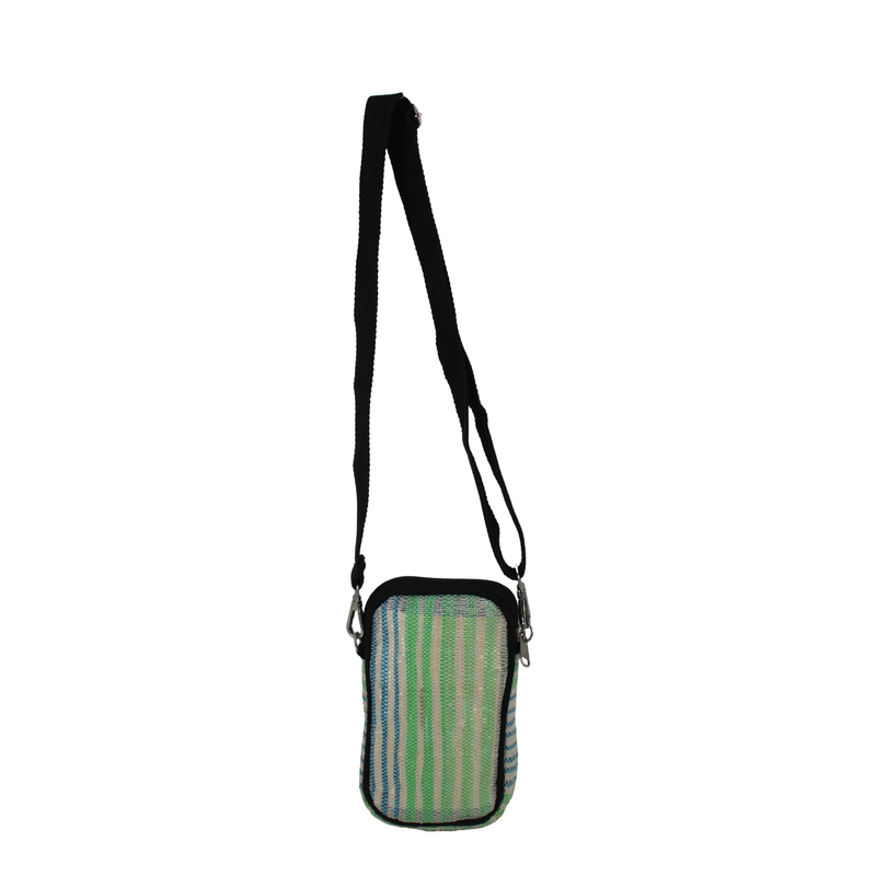 Upcycled Mobile Sling Bag (MSB0018) | Handwoven from Waste Plastic