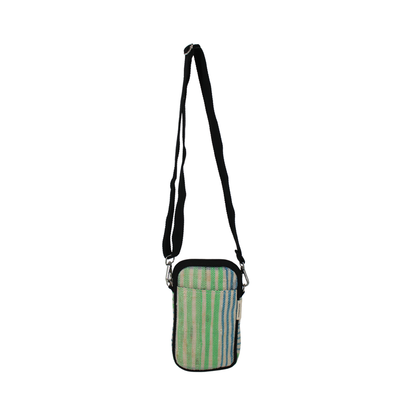 Upcycled Mobile Sling Bag (MSB0018) | Handwoven from Waste Plastic