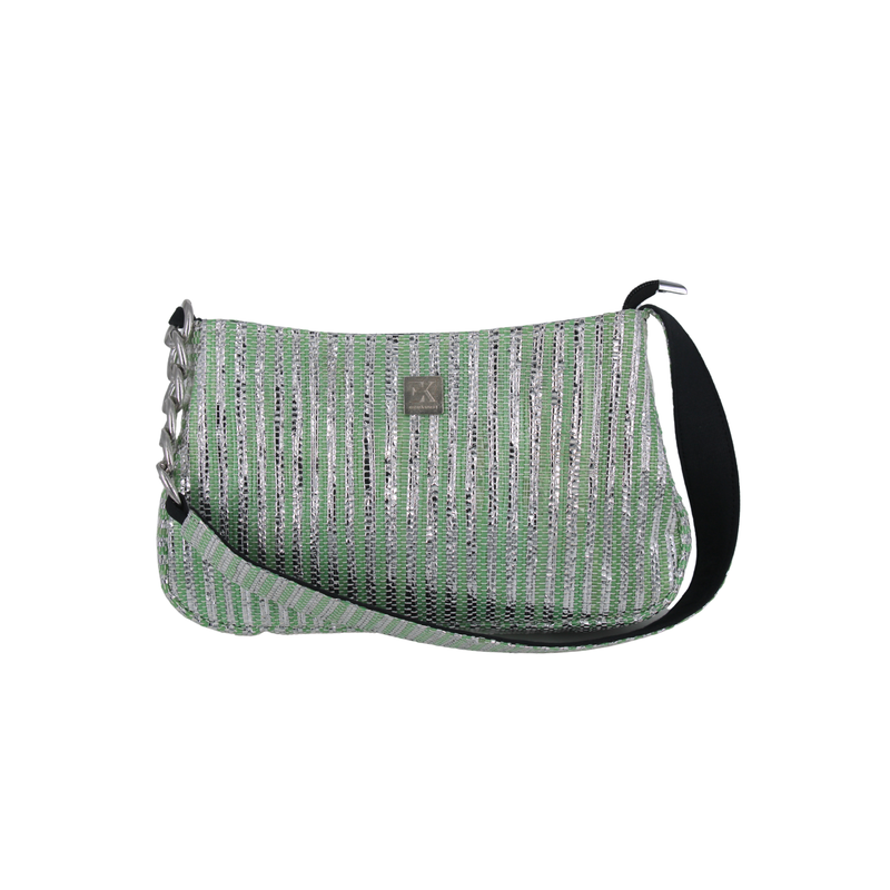 Upcycled Mini Baguette Bag (MBGT0016) | Sustainable Handbag for Women