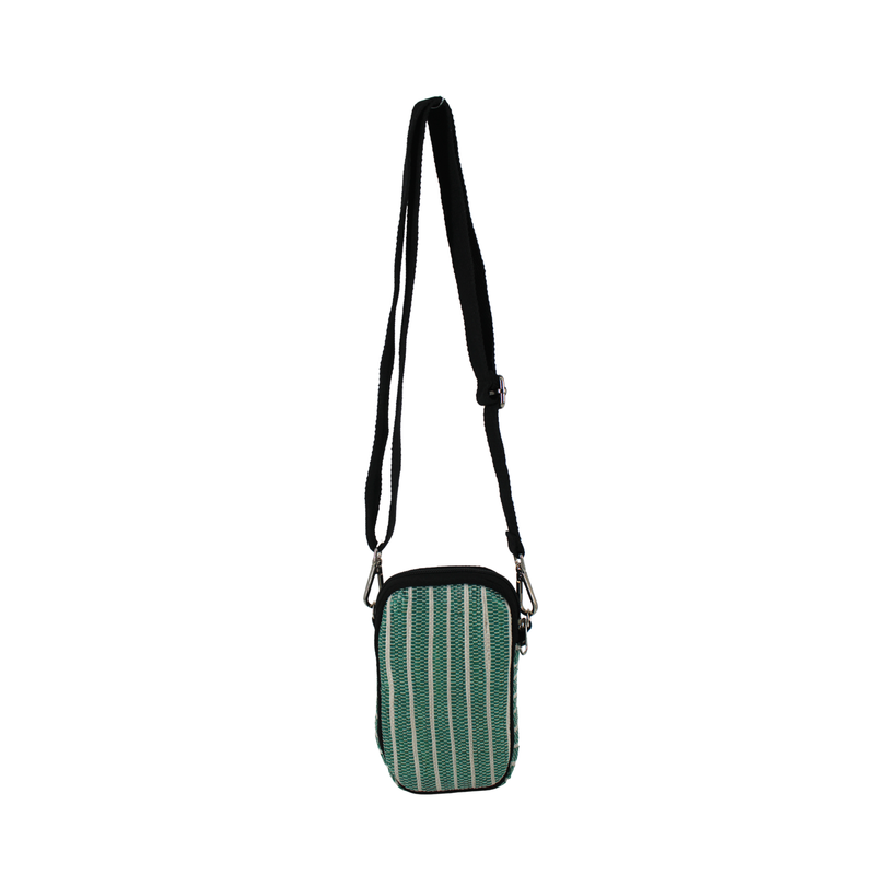 Upcycled Mobile Sling Bag (MSB0019) | Handwoven from Waste Plastic
