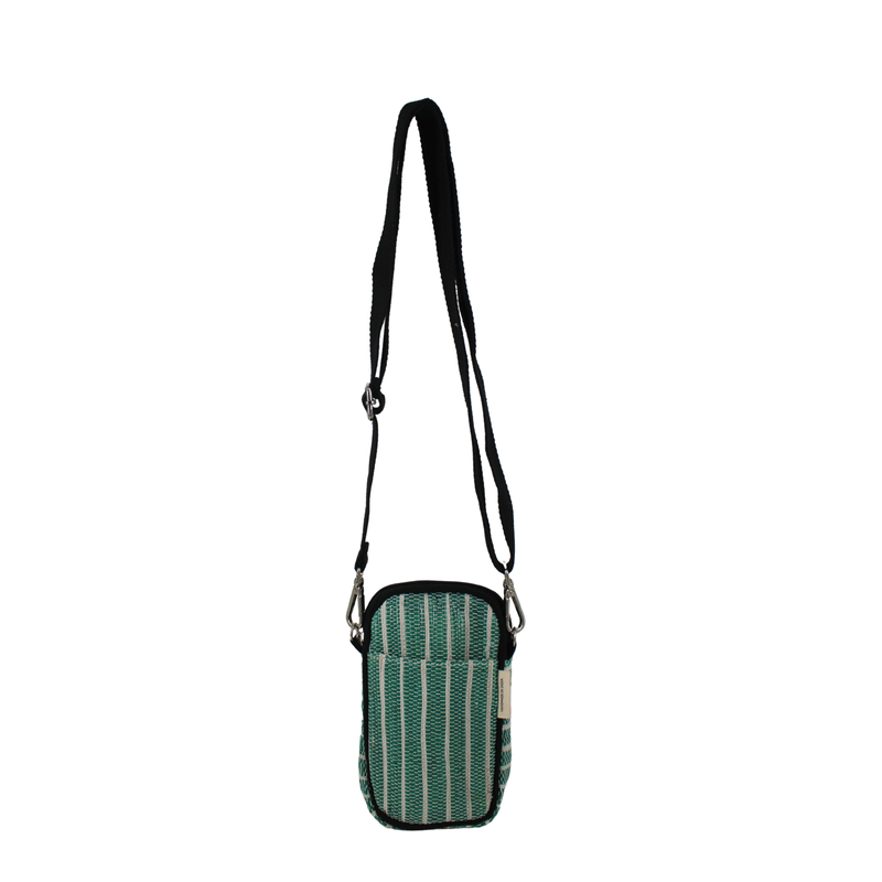 Upcycled Mobile Sling Bag (MSB0019) | Handwoven from Waste Plastic