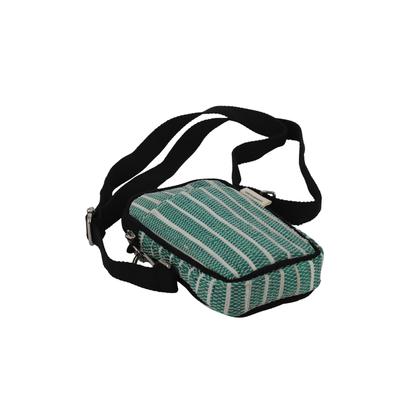 Upcycled Mobile Sling Bag (MSB0019) | Handwoven from Waste Plastic