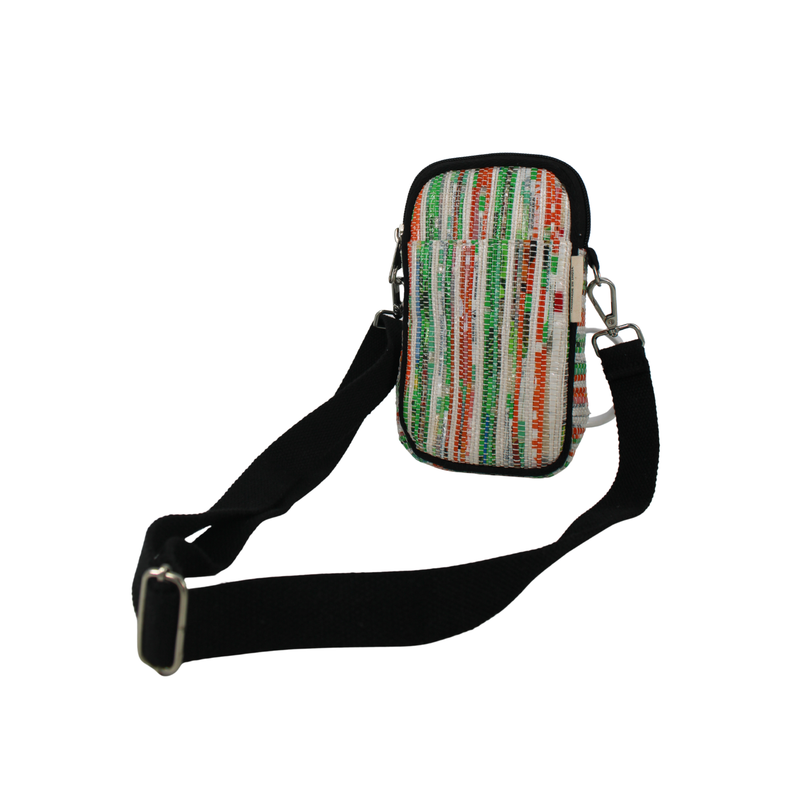 Upcycled Mobile Sling Bag (MSB0020) | Handwoven from Waste Plastic