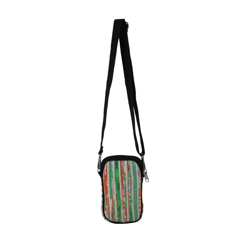 Upcycled Mobile Sling Bag (MSB0020) | Handwoven from Waste Plastic