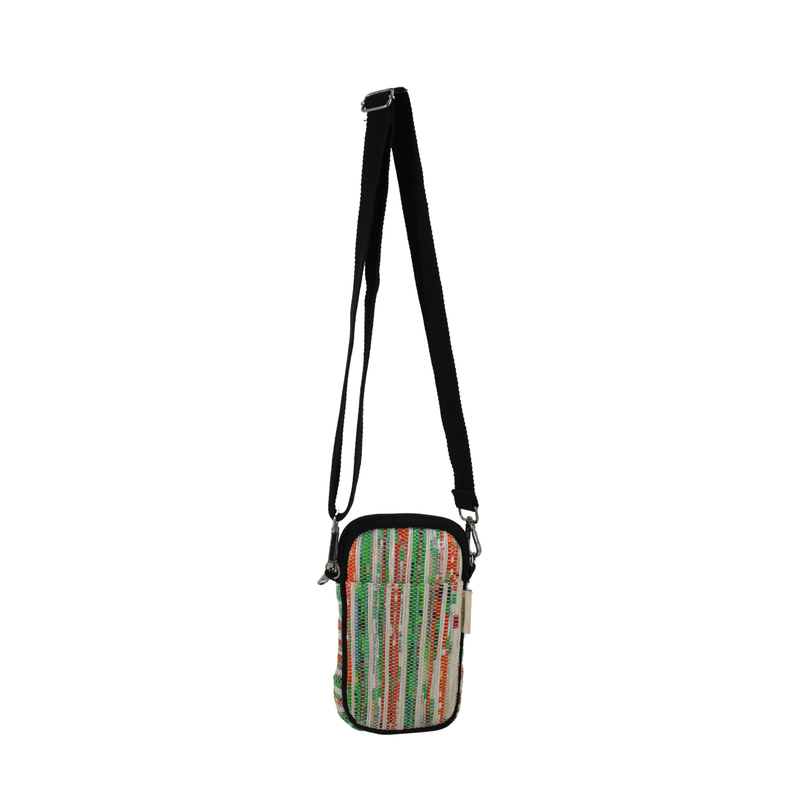 Upcycled Mobile Sling Bag (MSB0020) | Handwoven from Waste Plastic