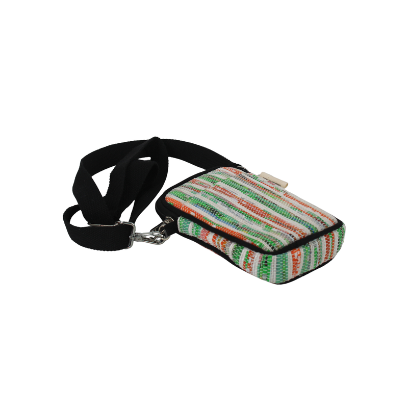 Upcycled Mobile Sling Bag (MSB0020) | Handwoven from Waste Plastic