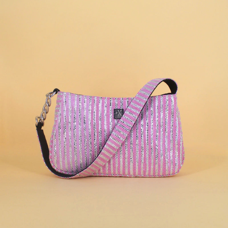 Upcycled Mini Baguette Bag (MBGT0021) | Sustainable Handbag for Women