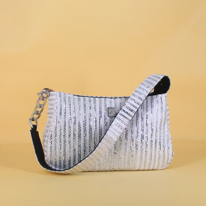 Upcycled Mini Baguette Bag (MBGT0008) | Sustainable Handbag for Women