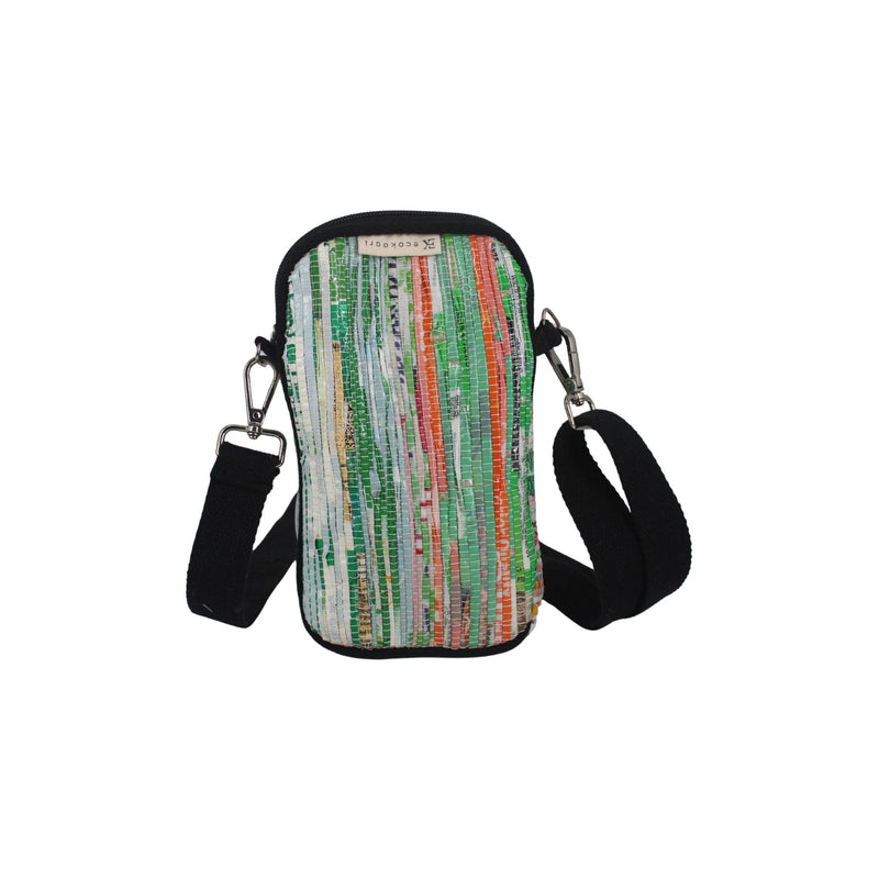 Upcycled Mobile Sling Bag (MSB0024) | Handwoven from Waste Plastic