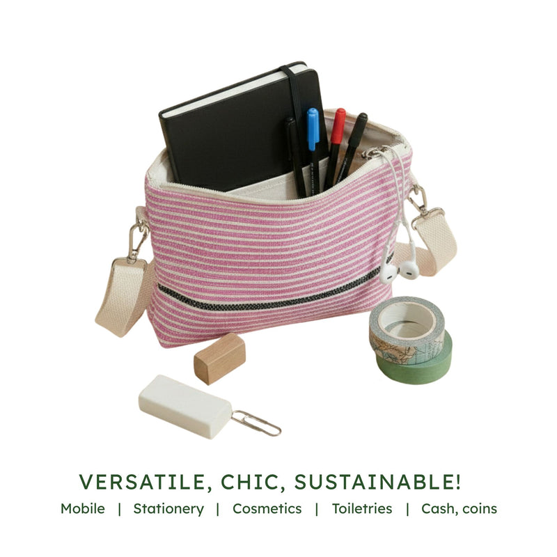 Upcycled 3-in-1 Sling Bag (3SB0020) | Handcrafted Crossbody