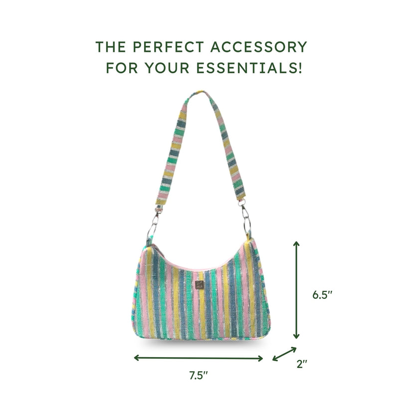 Upcycled Baguette Bag (BGT0042) | Sustainable Handbag for Women