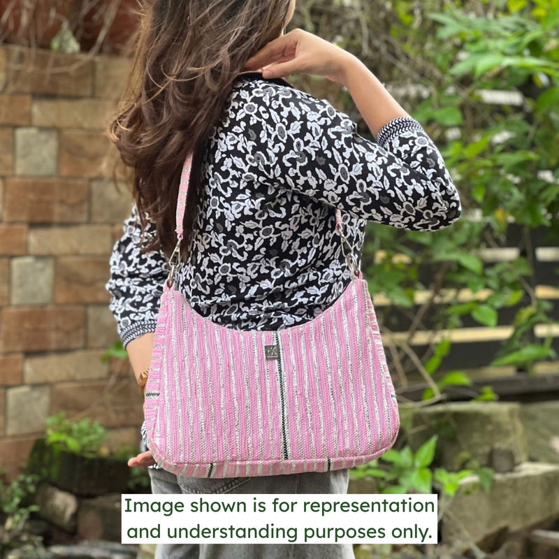 Upcycled Baguette Bag (BGT0042) | Sustainable Handbag for Women