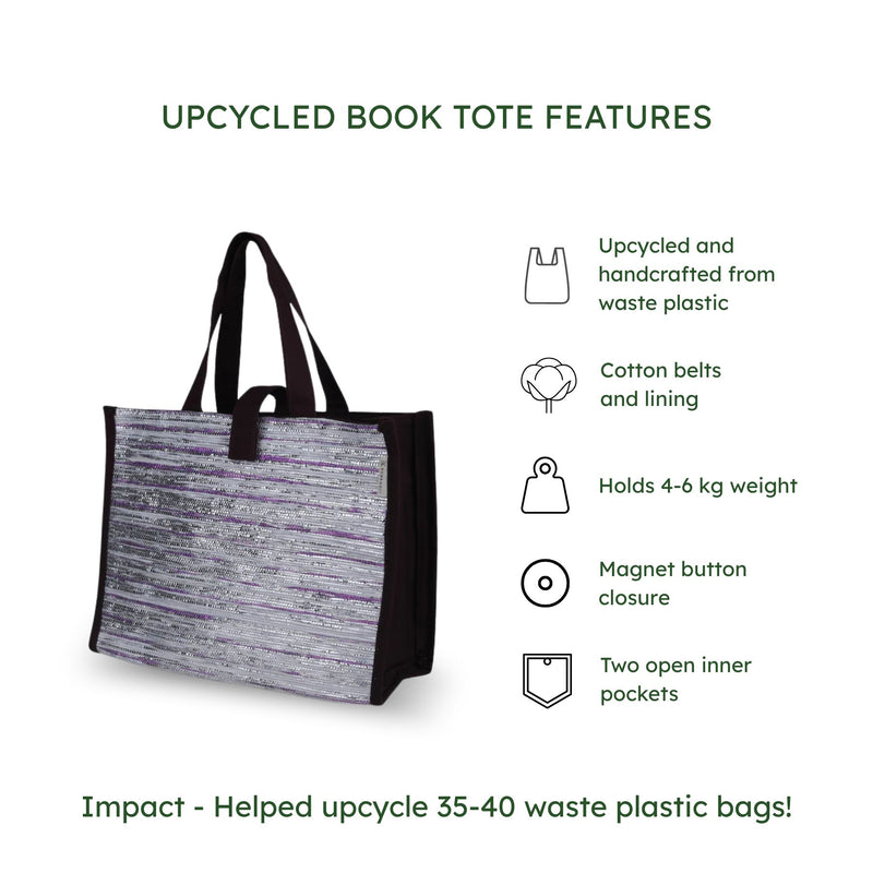 Upcycled Book Tote Bag (BT0049) | Handcrafted by Artisans