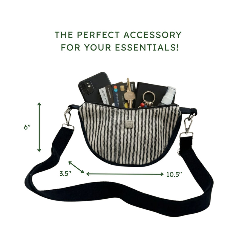 Upcycled Curve Sling (CS0002) | Handcrafted Compact Sling Bag