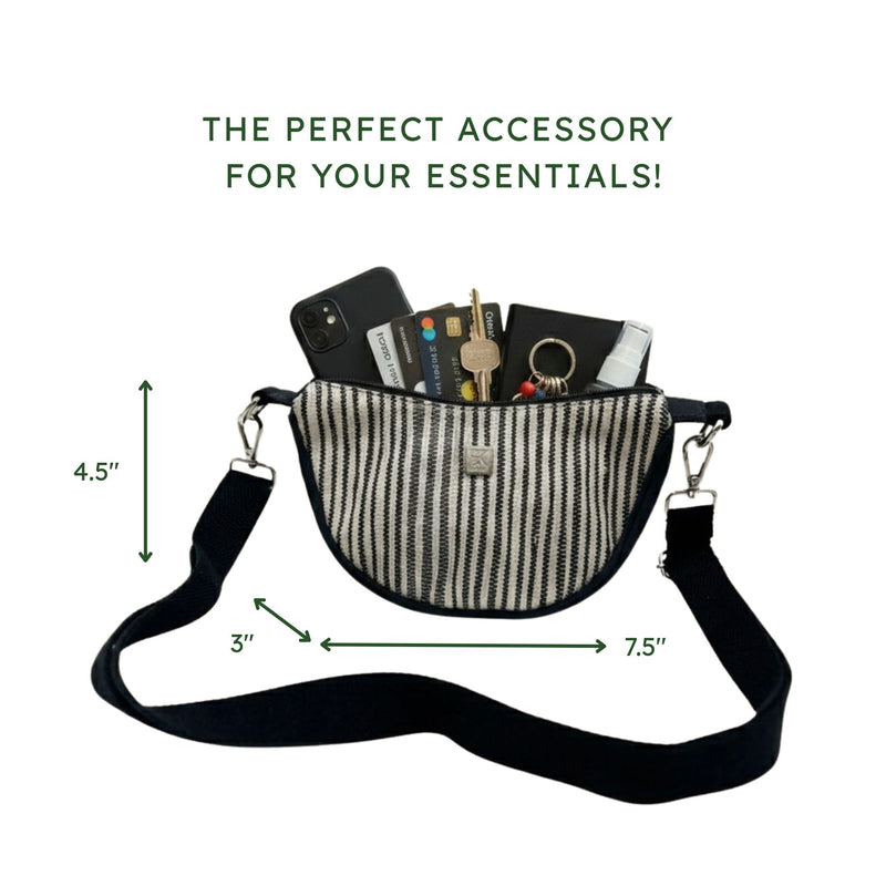 Upcycled Curve Sling Mini (CSM0002) | Handcrafted Compact Sling Bag