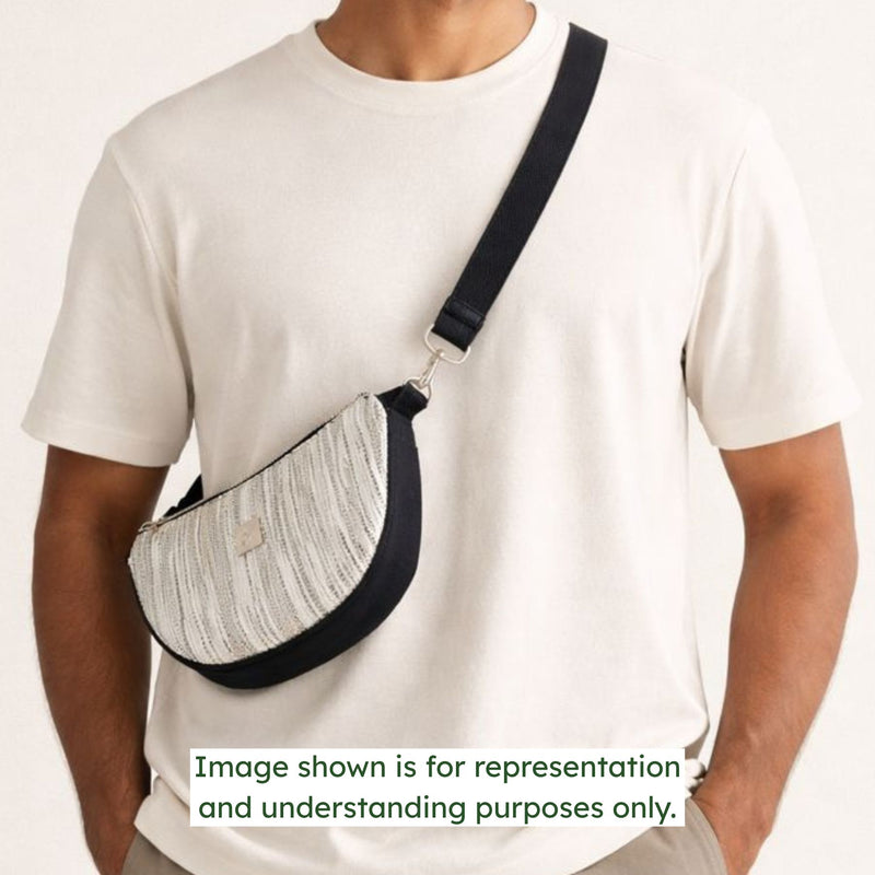 Upcycled Curve Sling (CS0002) | Handcrafted Compact Sling Bag