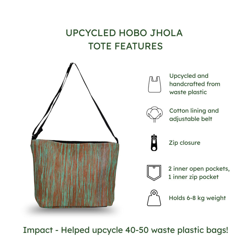 Upcycled Handwoven Hobo Tote (HT0103)