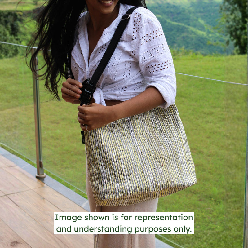 Upcycled Handwoven Hobo Tote (HT0103)