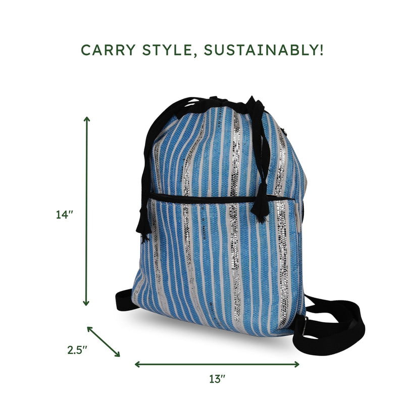 Upcycled Handwoven Light Backpack (LTB0063)
