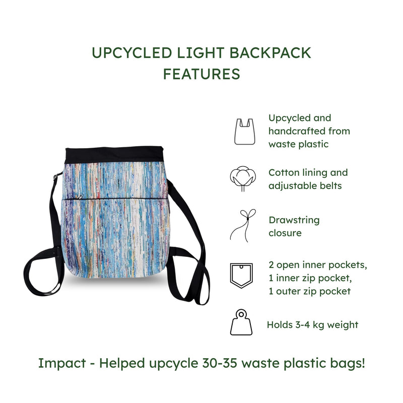 Upcycled Handwoven Light Backpack (LTB0063)