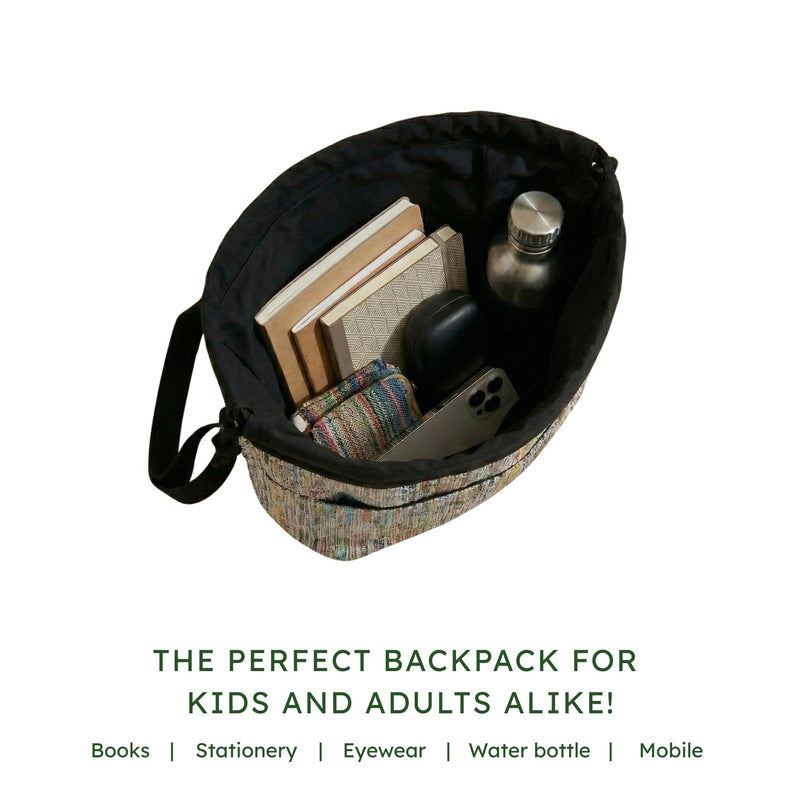 Upcycled Handwoven Light Backpack (LTB0063)