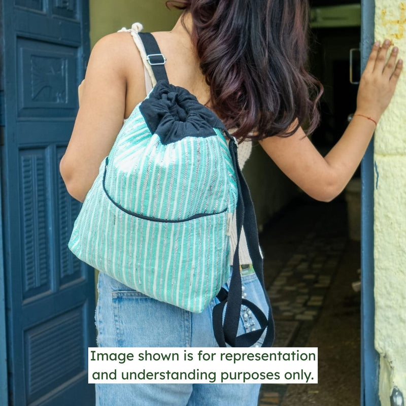 Upcycled Handwoven Light Backpack (LTB0063)