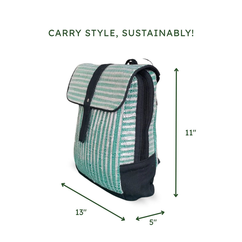 Sustainable Mini  Backpack - convertible (MBC0046) | Handcrafted by Artisans
