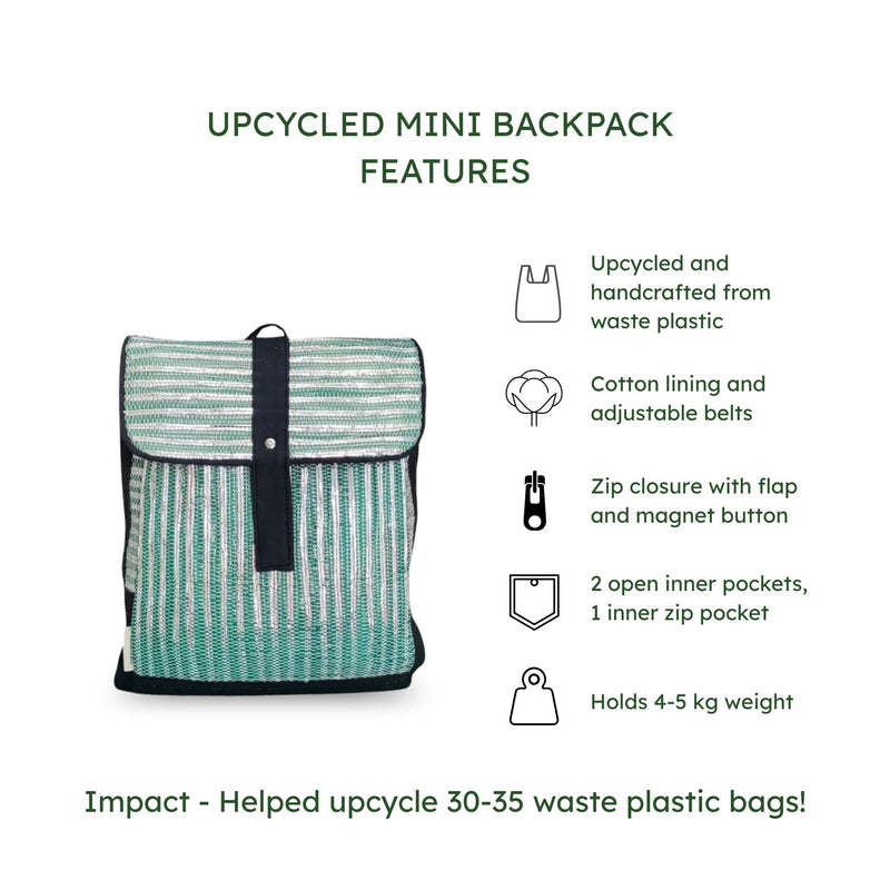 Sustainable Mini  Backpack - convertible (MBC0046) | Handcrafted by Artisans