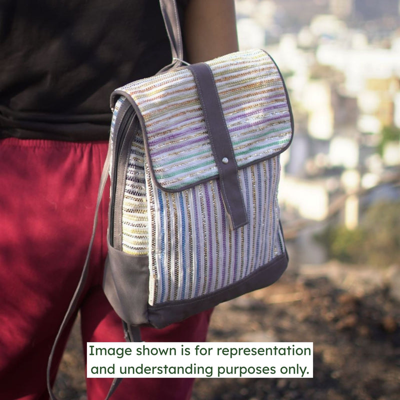 Sustainable Mini  Backpack - convertible (MBC0046) | Handcrafted by Artisans