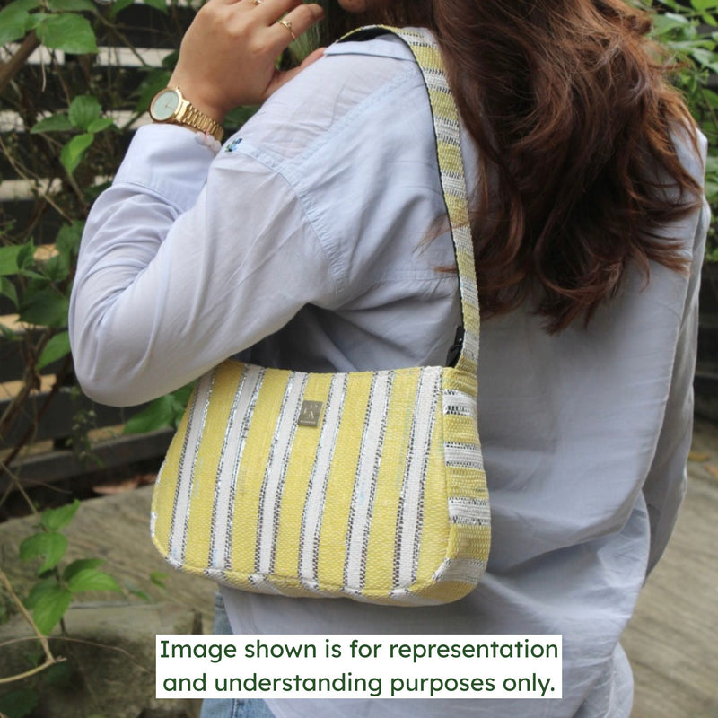 Upcycled Mini Baguette Bag (MBGT0012) | Sustainable Handbag for Women