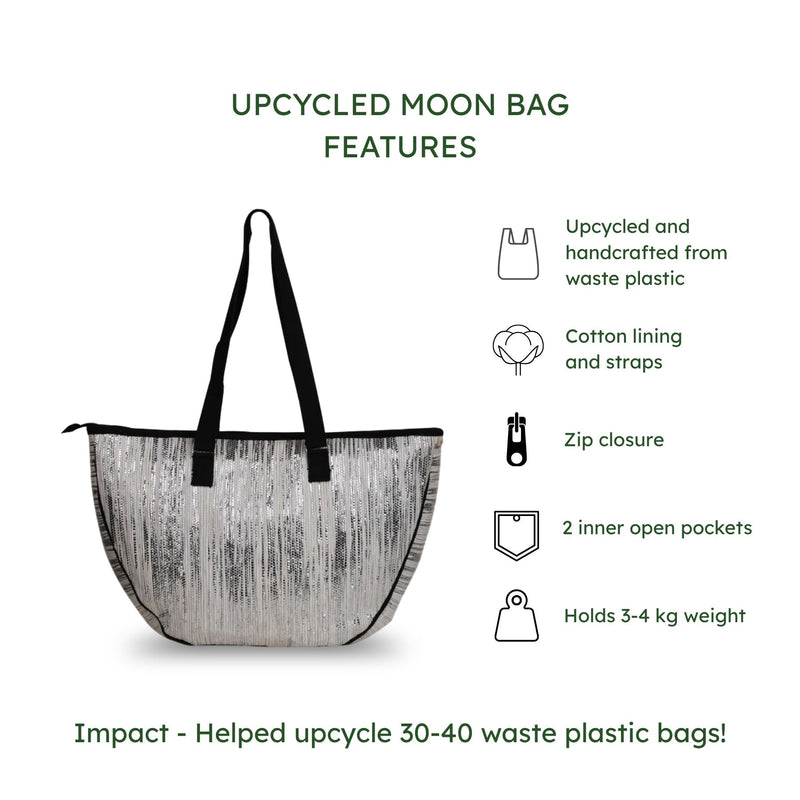 Upcycled Handcrafted Moon Bag (MB0040)