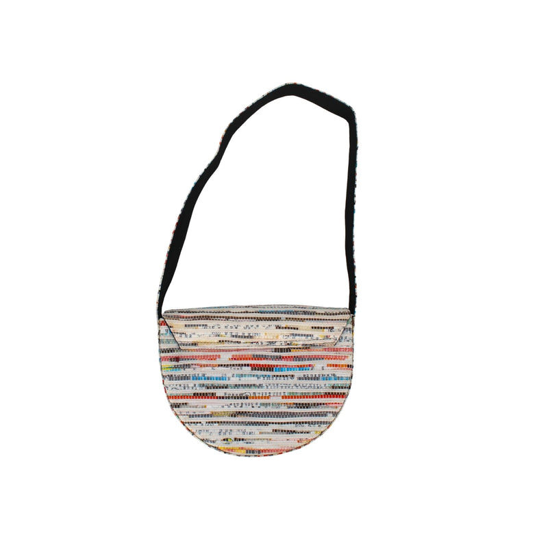 Upcycled Crescent Bag (CB0015) | Handcrafted Sling Bag