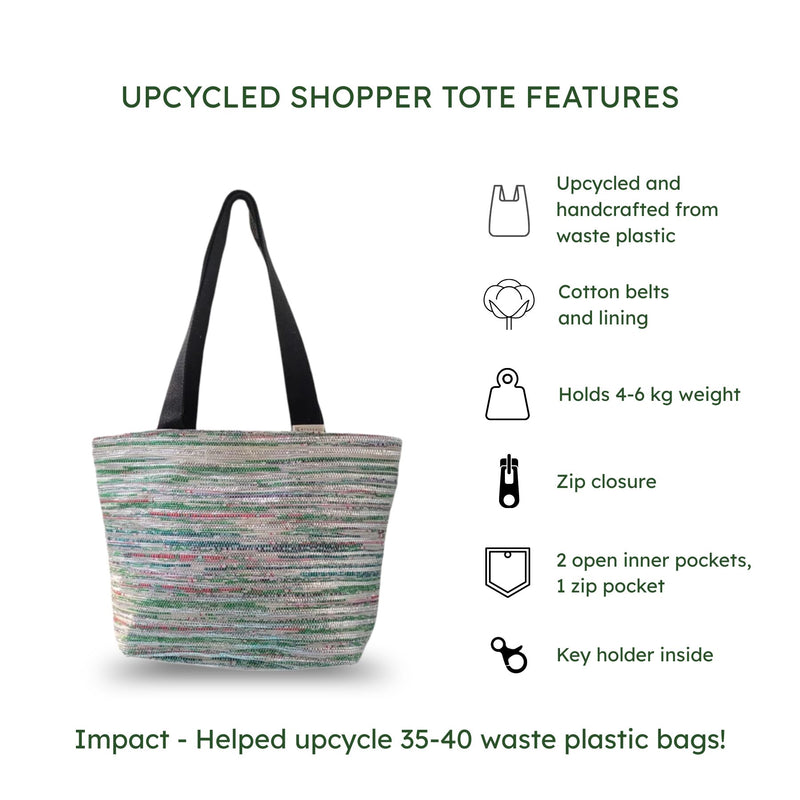 Upcycled Handcrafted Shopper Tote (ST0006)
