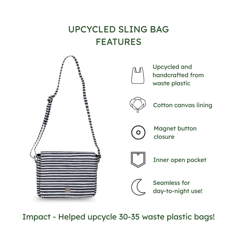 Upcycled Sling Bag (SB0056) | Handcrafted Crossbody Bag