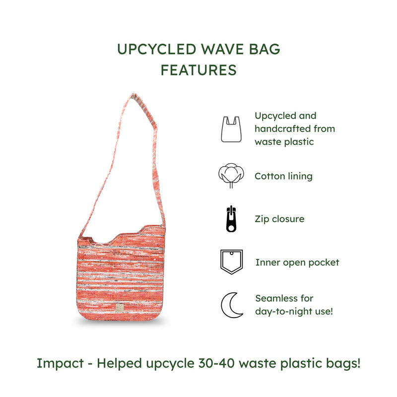 Upcycled  Wave Bag (WB0009) | Handcrafted by Artisans