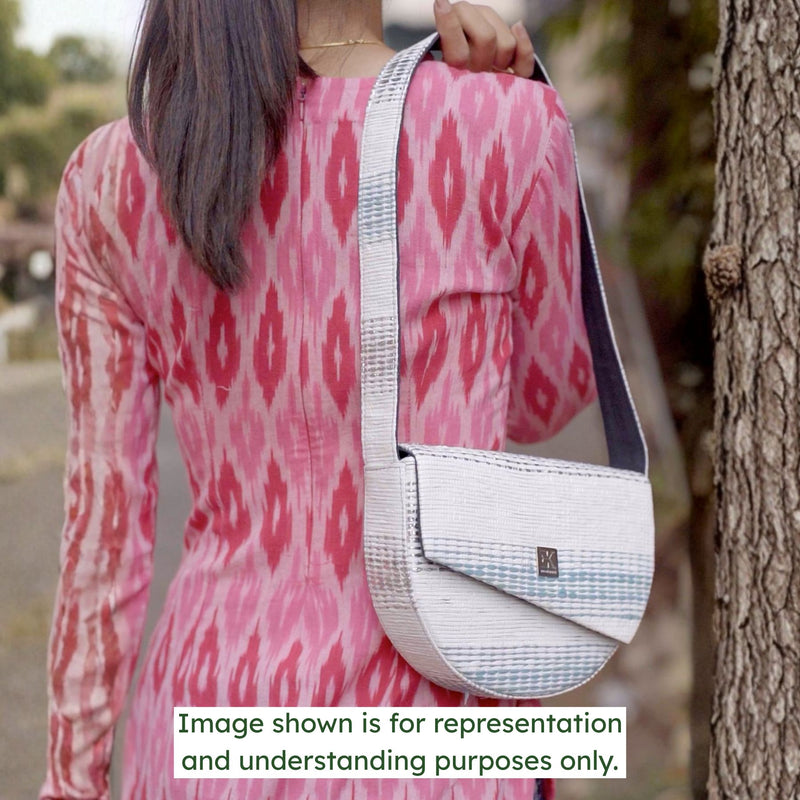 Upcycled Crescent Bag (CB0003) | Handcrafted Sling Bag