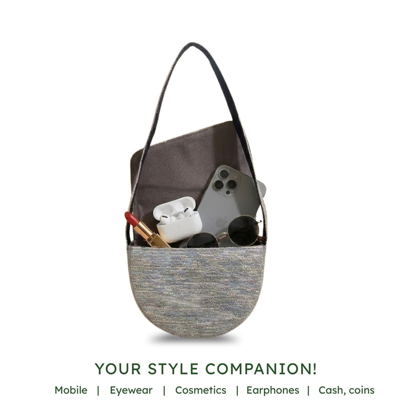 Upcycled Crescent Bag (CB0003) | Handcrafted Sling Bag