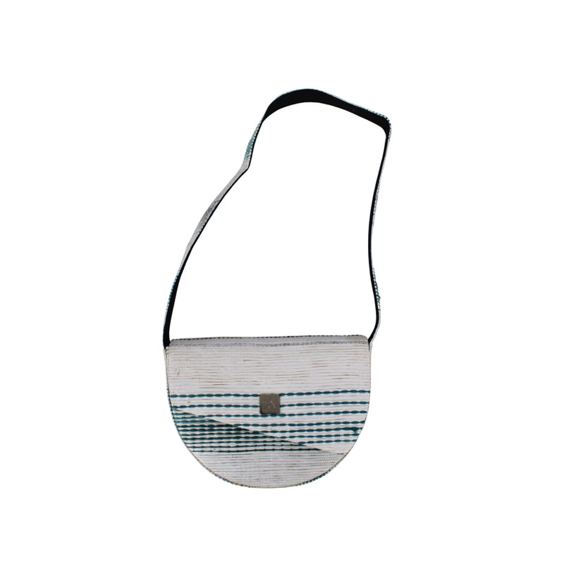 Upcycled Crescent Bag (CB0017) | Handcrafted Sling Bag