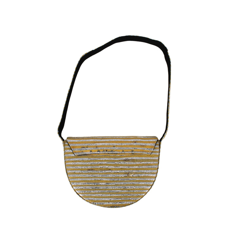 Upcycled Crescent Bag (CB0016) | Handcrafted Sling Bag